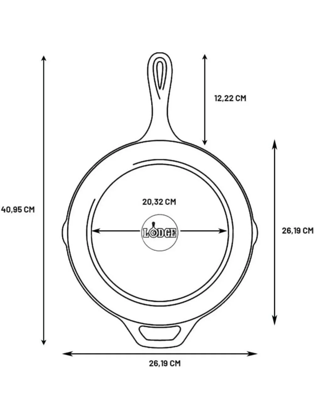 10.25” Seasoned Cast Iron Skillet - Non-Toxic, PFAS-Free, Naturally Non-Stick